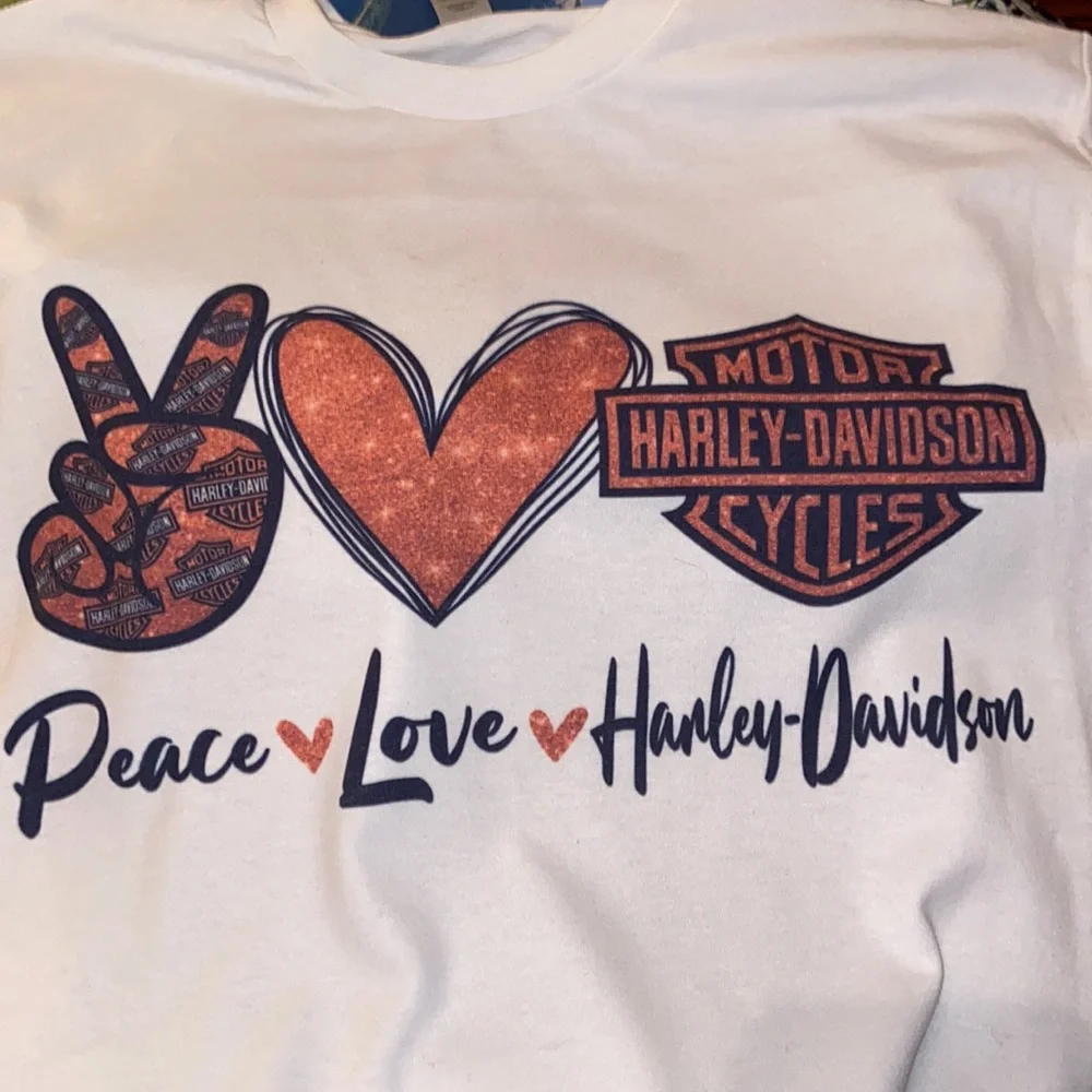 Peace, Love, and Harley T-Shirts - Picture 3 of 5